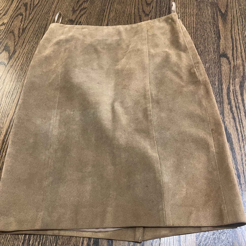 Ralph Lauren Brown Suede Mini Skirt, size 2